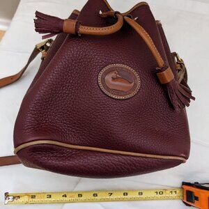 Vintage Dooney & Bourke Drawstring Bag - Wine Red